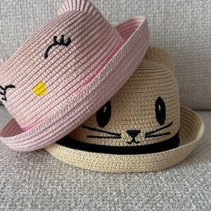 H&M Kids Pink and Tan Cat Hats